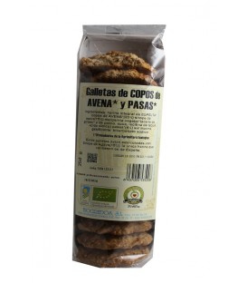 GALLETAS COPOS AVENA y PASAS 250gr. biogredos