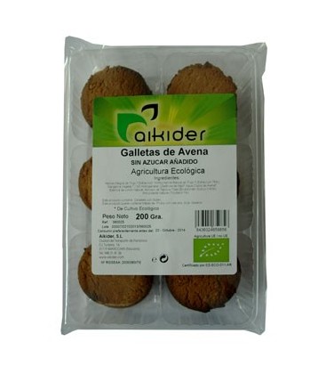 GALLETAS AVENA sin AZuCAR 200gr. aikider