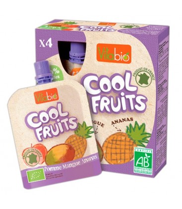 COOL FRUITS MANZANA MANGO PIñA 4x90gr. kalibio