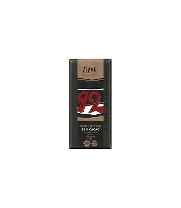 CHOCOLATE NEGRO 92% 80gr. vivani