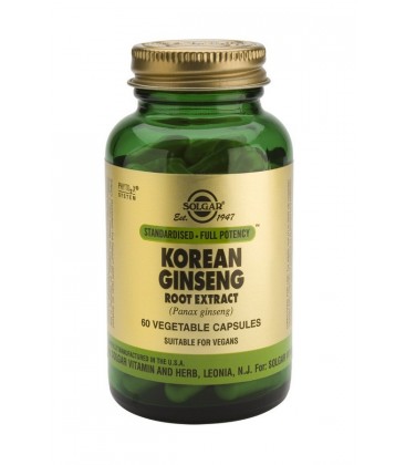 GINSENG COREANO (estimulante) 60cp.  solgar