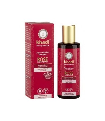 CHAMPU REPARADOR ROSA AYURVeDICO 210ml. khadi