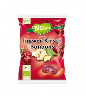 CARAMELOS RELLENOS JENGIBRE CEREZA 75gr. biodeta