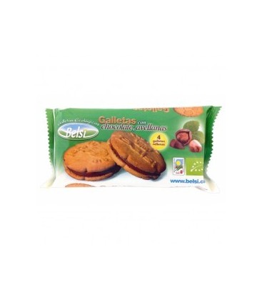 GALLETAS RELLENAS CHOCO. y AVELLANAS 60gr. belsi