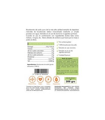 BICARBONATO SODIO s/gluten 300gr. saludviva