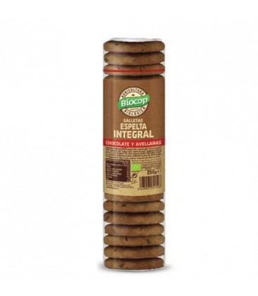 GALLETAS ESPELTA INT .CHOCO AVELLANA 250gr. biocop