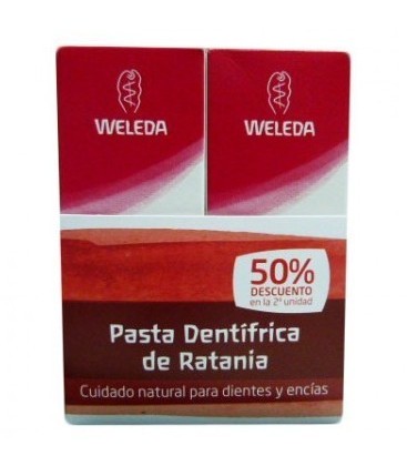 PACK DUO DENTiFRICO RATANIA 75ml.x2ud. weleda