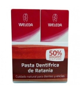 PACK DUO DENTiFRICO RATANIA 75ml.x2ud. weleda
