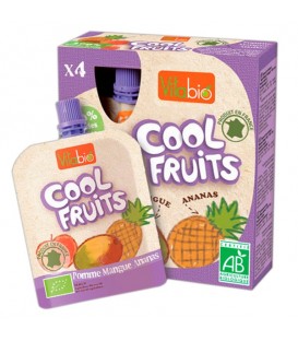 COOL FRUITS MANZANA MANGO PIñA 4x90gr. kalibio